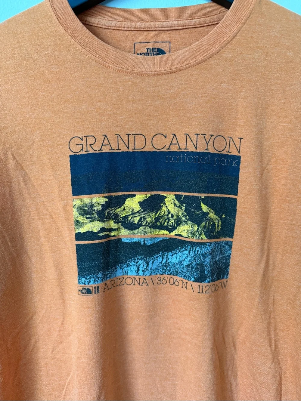 The North Face Grand Canyon National Park Graphic Tee Shirt Orange Rust Mens M